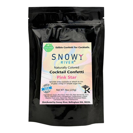 Snowy River Pink Star Cocktail Confetti 8 oz.