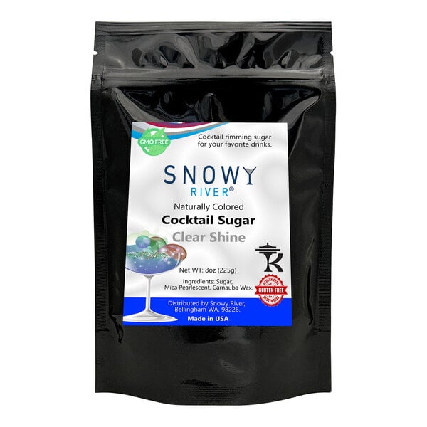 Snowy River Clear Shine Cocktail Rimming Sugar 8 oz.