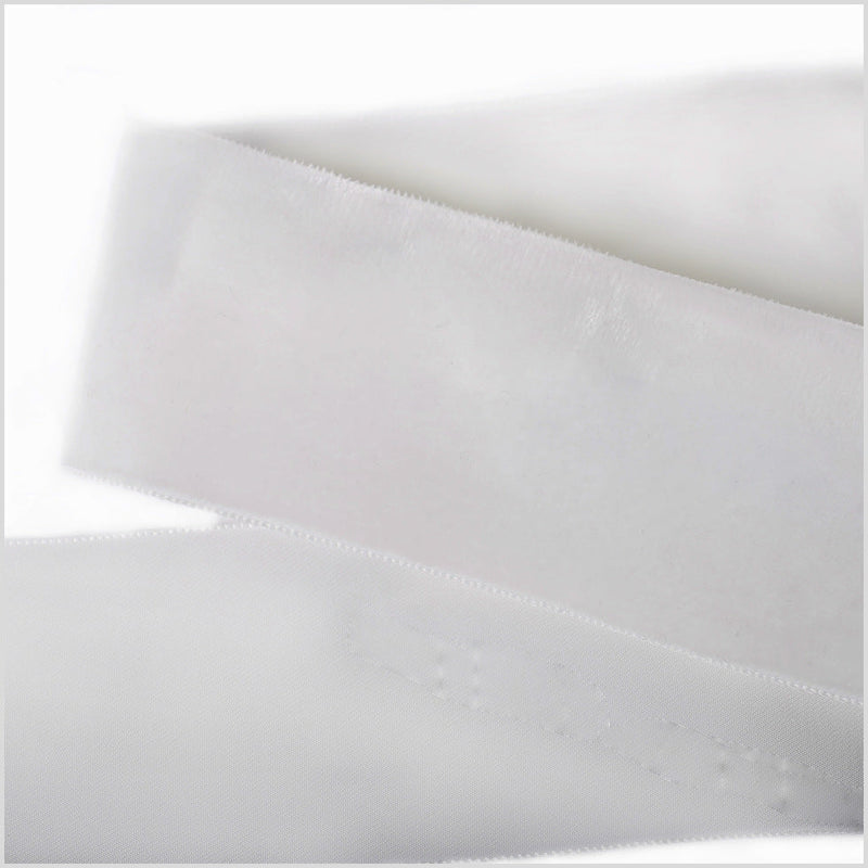 Single Faced Velvet Ribbon Made in Italy - 2" - White - Sabine Collection