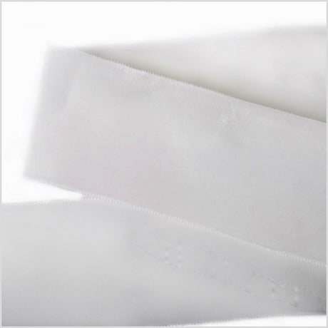 Single Faced Velvet Ribbon Made in Italy - 2" - White - Sabine Collection