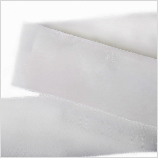 Single Faced Velvet Ribbon Made in Italy - 2" - White - Sabine Collection