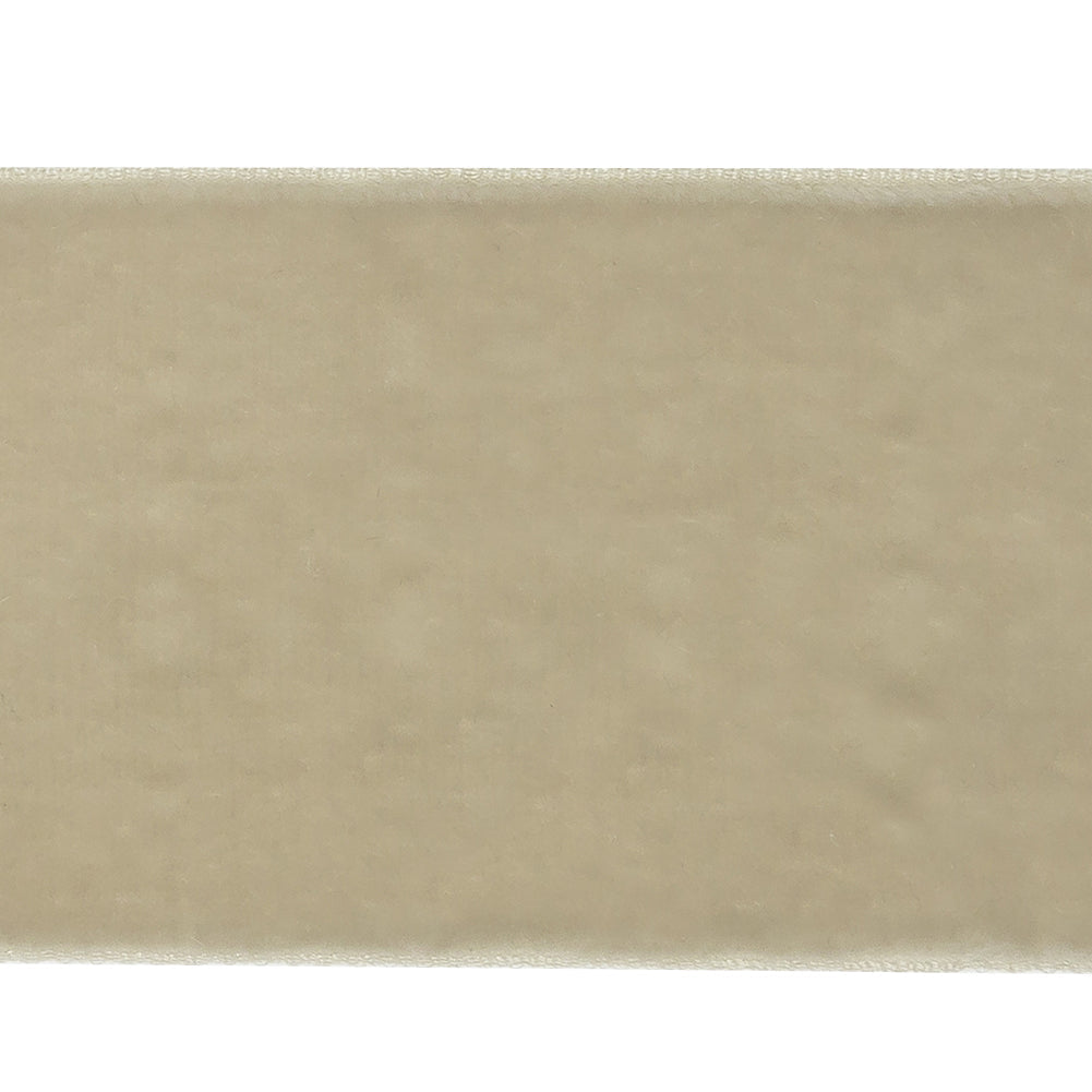 Single Faced Velvet Ribbon Made in Italy - 2" - Silver - Sabine Collection