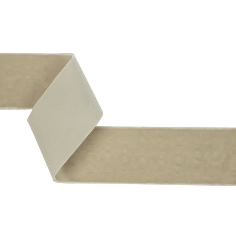 Single Faced Velvet Ribbon Made in Italy - 2" - Silver - Sabine Collection