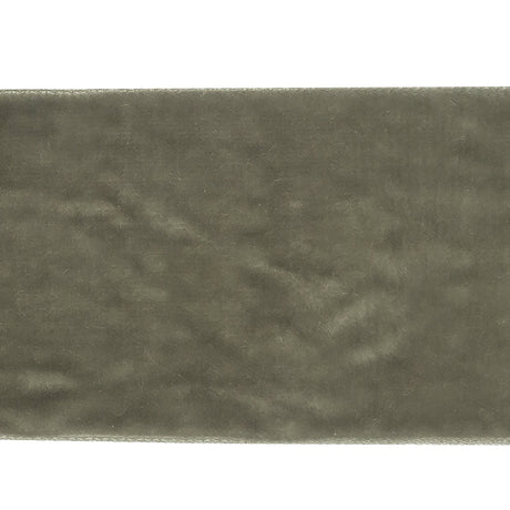 Single Faced Velvet Ribbon Made in Italy - 2" - Gray - Sabine Collection