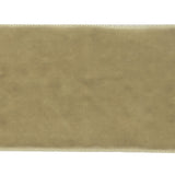 Single Faced Velvet Ribbon Made in Italy - 2" - Khaki - Sabine Collection