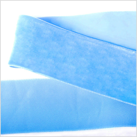 Single Faced Velvet Ribbon Made in Italy - 2" - Baby Blue - Sabine Collection