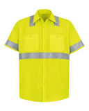 Red Kap Men's High Visibility Safety Short Sleeve Work Shirt