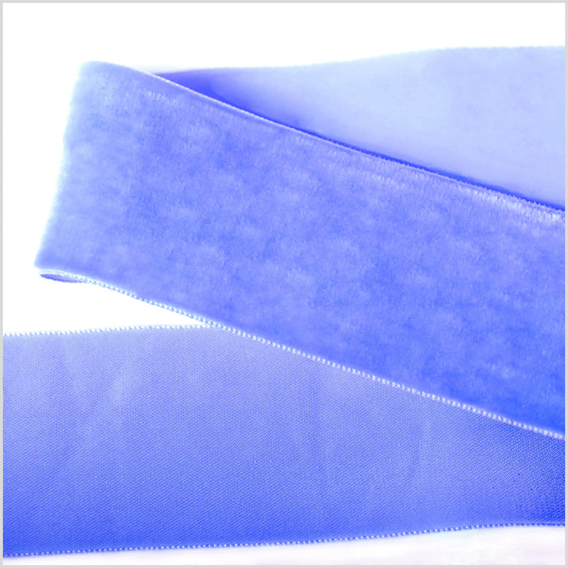 Single Faced Velvet Ribbon Made in Italy - 2" - Amparo Blue - Sabine Collection