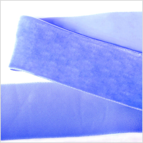 Single Faced Velvet Ribbon Made in Italy - 2" - Amparo Blue - Sabine Collection
