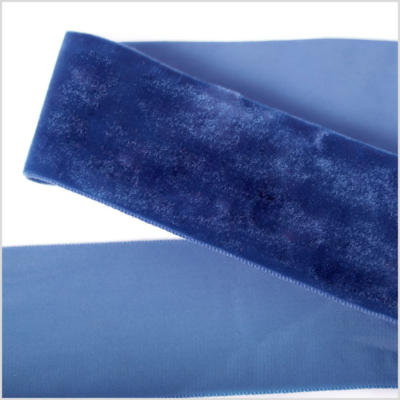 Single Faced Velvet Ribbon Made in Italy - 2" - Periwinkle - Sabine Collection
