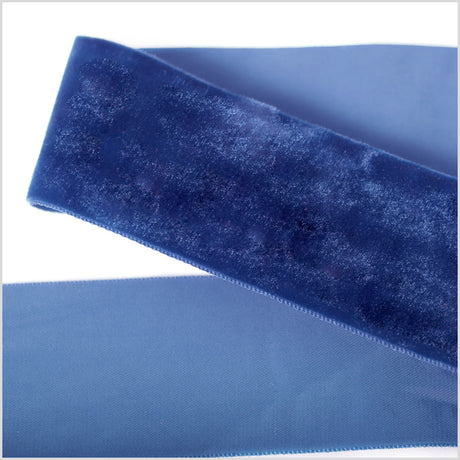 Single Faced Velvet Ribbon Made in Italy - 2" - Periwinkle - Sabine Collection