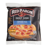Red Baron Individually Wrapped Deep Dish Singles Pepperoni Pizza 5" - 12/Case