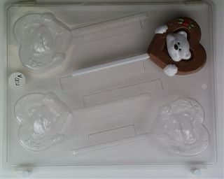 Bear In Heart Sucker Chocolate Mold