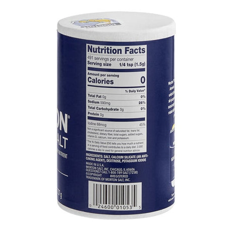 Morton Iodized Salt 26 oz. - 24/Case