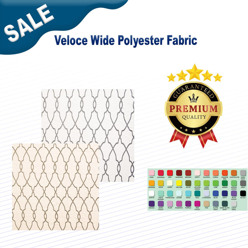 1 Yard Veloce Polyester Fabric 113" Wide