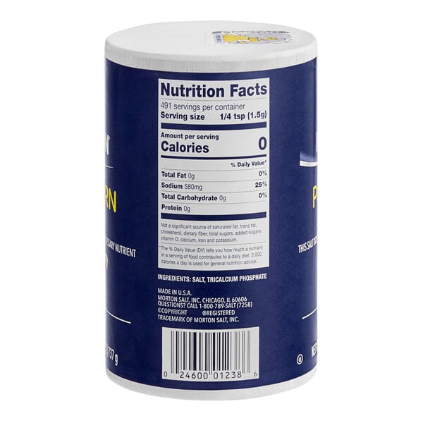 Morton Popcorn Salt 26 oz. - 24/Case