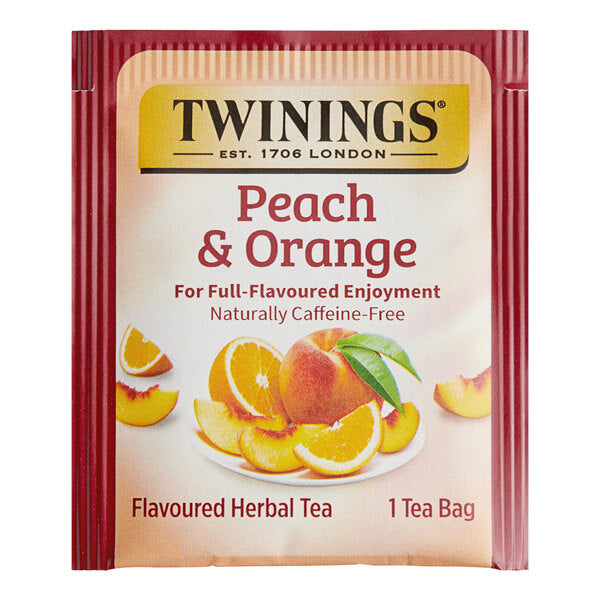 Twinings Peach & Orange Herbal Tea Bags - 20/Box