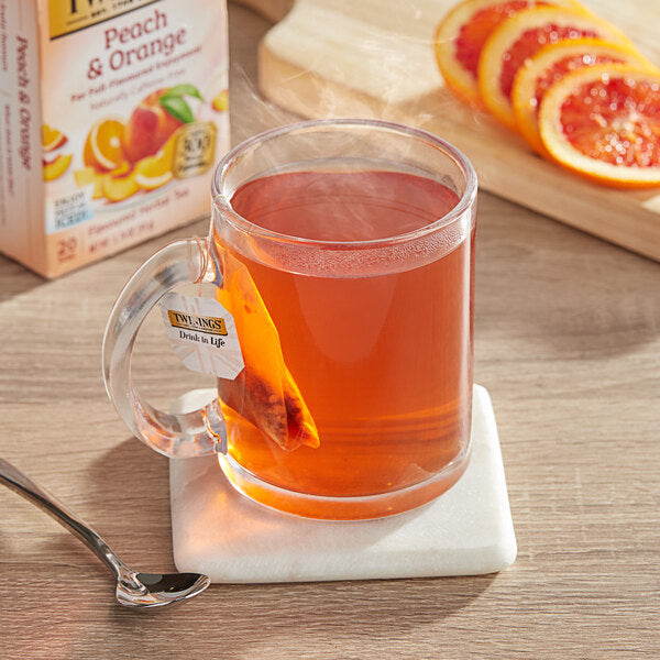 Twinings Peach & Orange Herbal Tea Bags - 20/Box