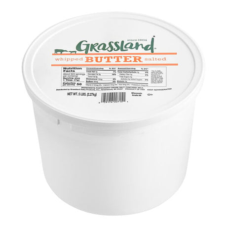 Grassland 5 lb. Salted Grade AA Whipped Butter - 2/Case