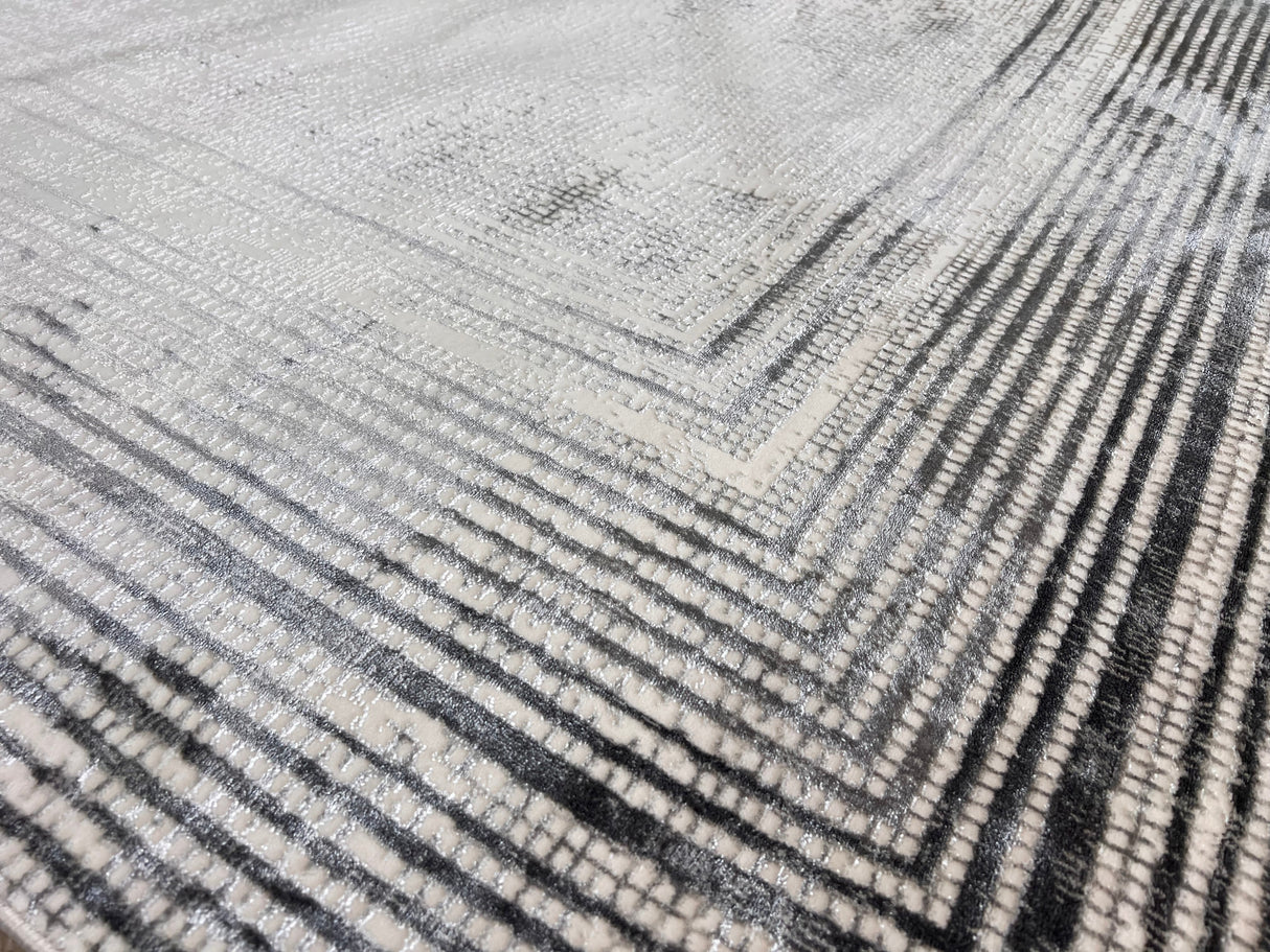 Jade 66 Area Rug - Dark Grey/Cream, 5' 3" X 7' 6" (1 Piece)