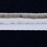 Italian Light and Dark Gray Velvet Piping - 0.625"