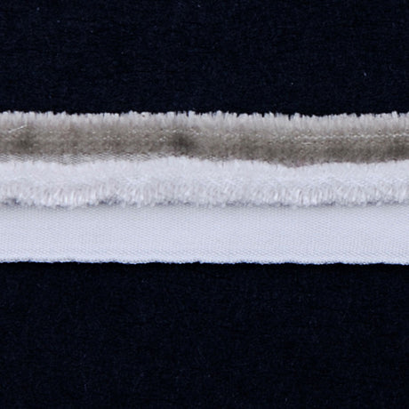 Italian Light and Dark Gray Velvet Piping - 0.625"