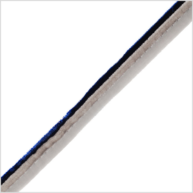 Italian Light Gray Velvet Piping - 0.625"