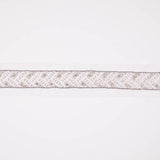 1.5" White/Silver Fancy Beaded Trim