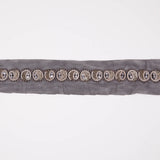 1" Black/Silver Fancy Beaded Trim