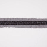 1.5" Black Silk Sequin Beaded Trim