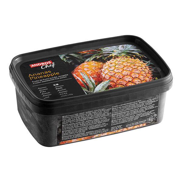 Andros Chef Sweetened Pineapple Puree 2.2 lb. - 6/Case