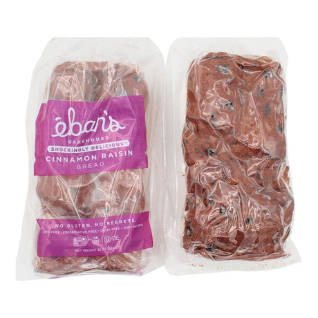 Eban's Bakehouse Gluten-Free Cinnamon Raisin Bread 22 oz. - 6/Case