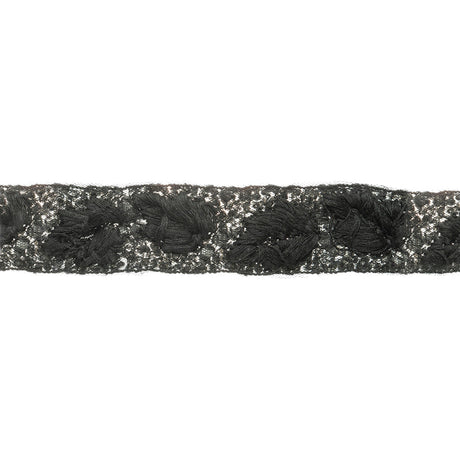 Black/White Fancy Beaded Trim