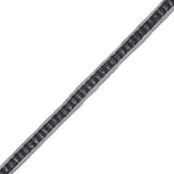 Black and Silver Fancy Beaded Trim - 0.75"