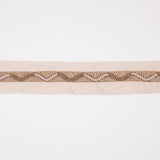 1" Beige/Gold Fancy Beaded Trim