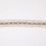 Beige/Blue Fancy Beaded Trim