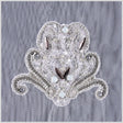 White/Silver Beaded Applique