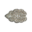 Crystal and Gray Abstract Beaded Rhinestone Applique - 3.5" x 2.375"