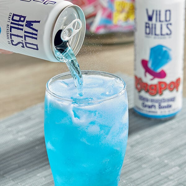 Wild Bill's Craft Beverage Co. Ring Pop Blue Raspberry Soda 12 fl. oz. - 12/Case