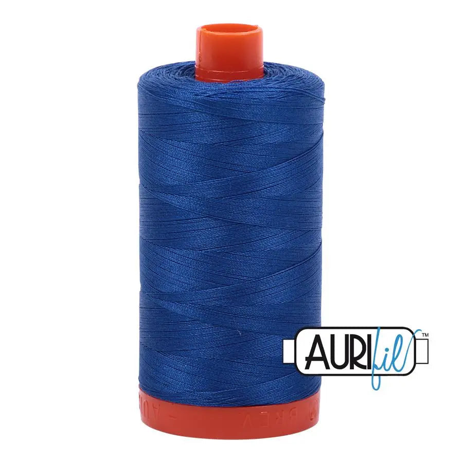 Cotton Thread 50wt Medium Blue Aurifil Large Spool
