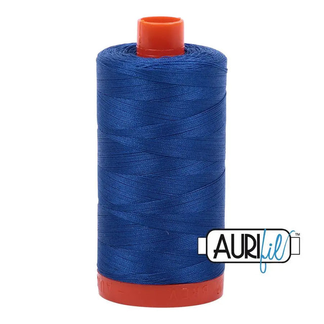 Cotton Thread 50wt Medium Blue Aurifil Large Spool