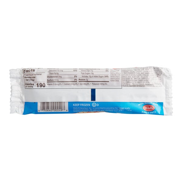 Blue Bunny Strawberry Shortcake Frozen Dessert Bar 4 oz. - 24/Case