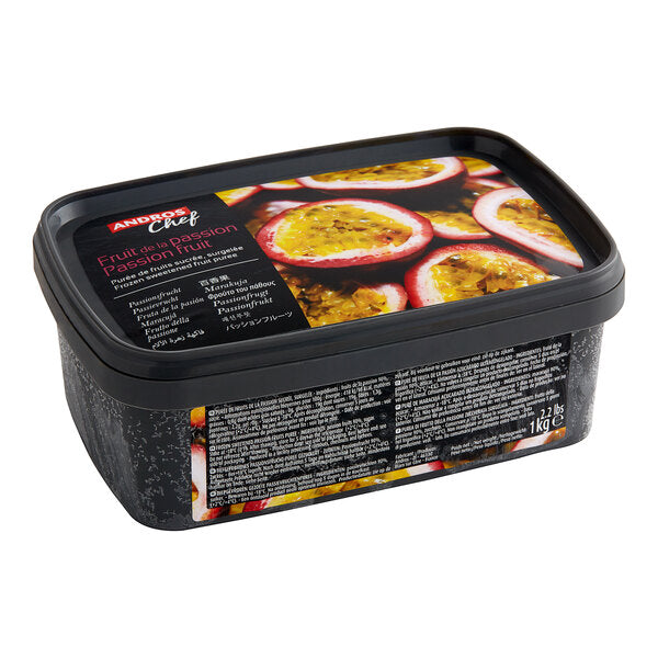Andros Chef Sweetened Passion Fruit Puree 2.2 lb. - 6/Case