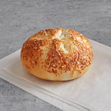 Original Bagels Tribute Baking Company New York Style Asiago Cheese Bagel 4 oz. - 90/Case