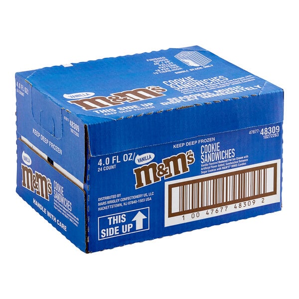 M&M's® Ice Cream Sandwich 4 oz. - 24/Case