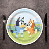 8 Ct. Bluey Party Paper Dessert Plates 7" Disposable Plates for Kids' Parties