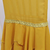 1 Piece Luxurious Gold Chiffon Chair Cover with Sash for Weddings & Celebrations