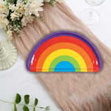 8 Count Rainbow Party Rainbow Shaped Paper Dessert Plates Colorful Birthday