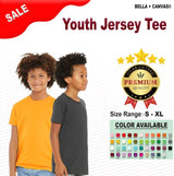 BELLA + CANVAS® Youth Jersey Crewneck Short Sleeve Tee