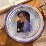 8 Count Disney Wish Asha & Star Paper Dessert Plates 7" Magical Birthday Party Disposable Plates